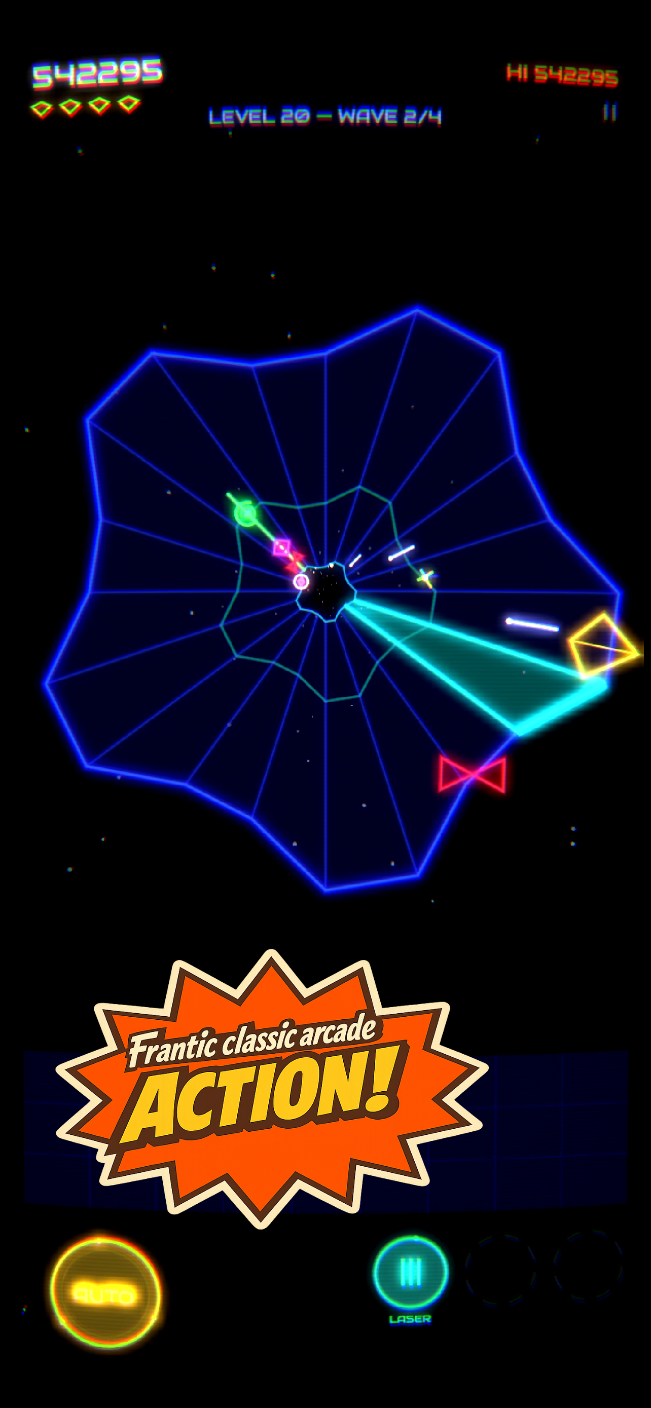 Vertex Core wireframe arcade game